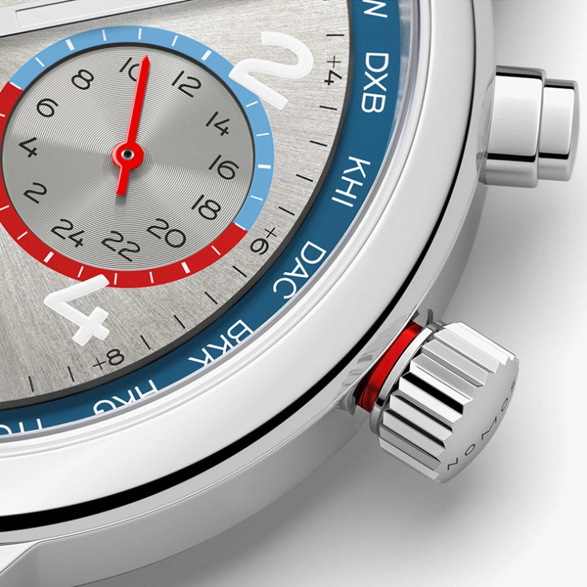 NOMOS Glashütte Club Sport neomatik Weltzeit silber Automatik | 40 mm |