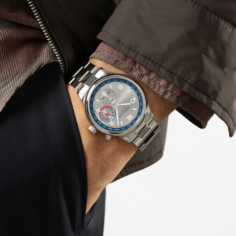 NOMOS Glashütte Club Sport neomatik Weltzeit silber Automatik | 40 mm |