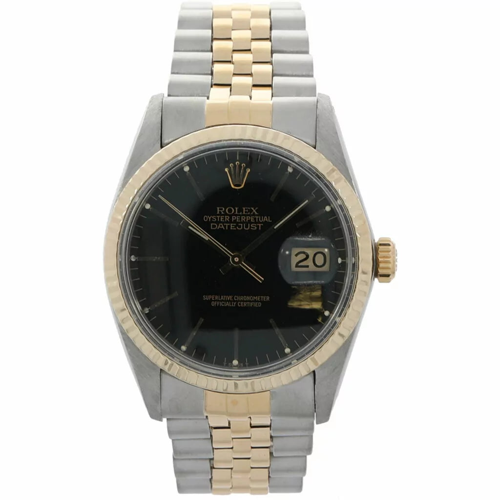 Rolex Datejust 36 Ref. 16013 Steel/Gold18K black Index dial ca. 1982 Jubilée