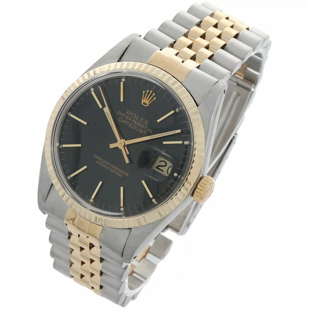 Rolex Datejust 36 Ref. 16013 Steel/Gold18K black Index dial ca. 1982 Jubilée