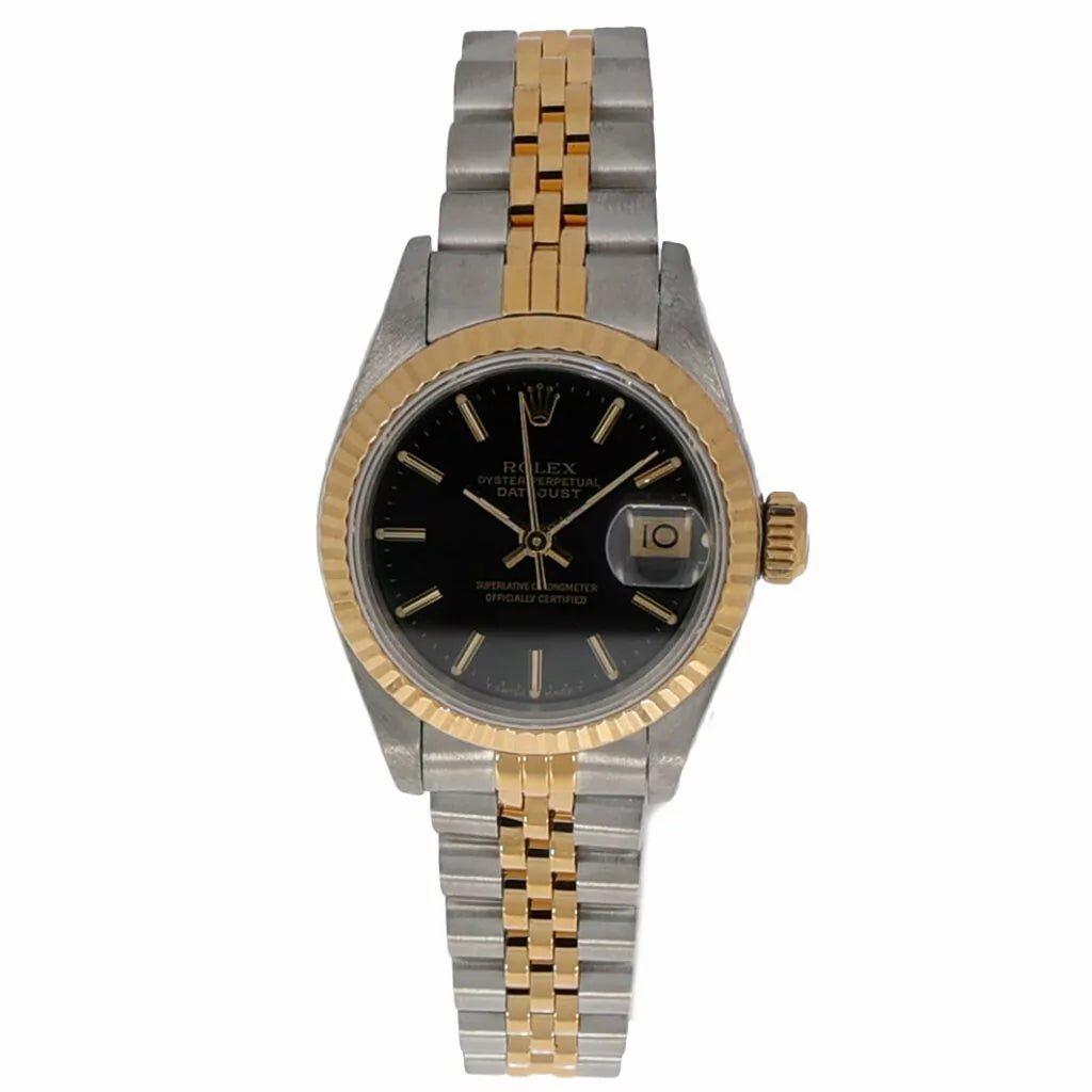 Rolex Lady-Datejust 26 Ref. 69173 Black Index Dial fluted bezel ca. 1988