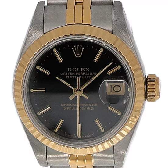 Rolex Lady-Datejust 26 Ref. 69173 Black Index Dial fluted bezel ca. 1988
