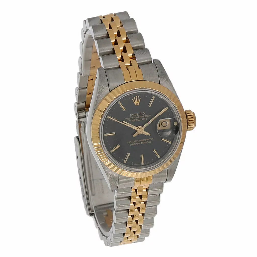 Rolex Lady-Datejust 26 Ref. 69173 Black Index Dial fluted bezel ca. 1988